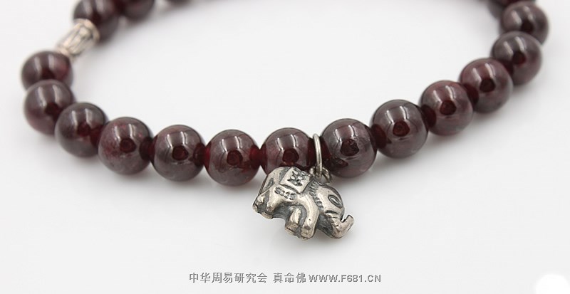 [石榴石]DIY泰银大象如意平安手链