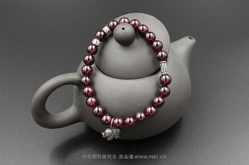 [石榴石]DIY泰银大象如意平安手链
